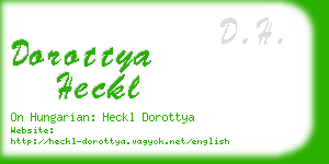 dorottya heckl business card